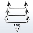 sudcn5 90 316l steel industrial surface barbell w 5mm cones