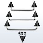 sudcnt5 90 polished steel surface barbell w 5mm black cones