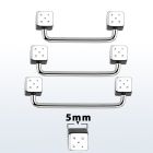 suddi5 barbell superficial industrial acero quirurgico 90 grados dados 5mm distribuidor