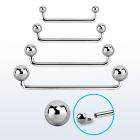 sudib internal steel surface barbell w 2 3 to 5mm balls