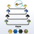 sudita6 barbell superficial industrial acero quirurgico rosca interna 90 grados formas tuerca tornillo hexagonal pvd 6mm distribuidor mayorista