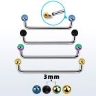 suditb3 barbell superficial industrial acero quirurgico rosca interna 90 grados bolas pvd 3mm venta