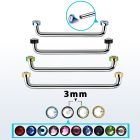 suditjf3 barbell superficial industrial acero quirurgico rosca interna 90 grados acero quirurgico pvd 3mm cristal biselado distribuidor