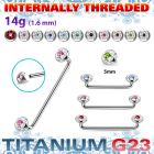 sudtaf5b barbell superficial industrial acero quirurgico rosca interna 90 grados titanio g23 5mm multi cristal ferido distribuidor mayorista