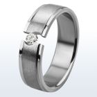 tirc2 titanium g23 ring with 2mm round clear cz stone