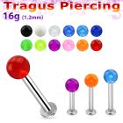 tlbvb4s labret tragus acero 316l base redonda 2 5mm tragus piercing bola acrilica uv 4mm al por mayor
