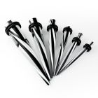 tpve expansor acrilico uv rayas negras blancas anillos goma dobles distribuidor mayorista