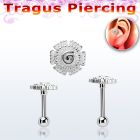 trg39 steel tragus piercing w flower top 3mm steel ball
