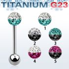 ubbfr6e barbell lengua titanio g23 bola multi cristal ferido 6mm colores bola titanio 5mm inferior al por mayor