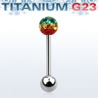 ubbfr6r barbell lengua titanio g23 bola multi cristal ferido 6mm rayas colores rasta bola titanio 5mm inferior distribuidor