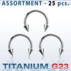 ublk23 bulk of titanium g23 circular barbell with 3mm cones