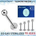 ublk470 sterilized titanium g23 labret with 3mm ball