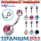 ubn2cgin g23 belly banana internally threaded jewel balls