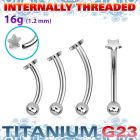 ubnbin1 titanium g23 banana 16g star top ball internal