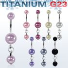 ubndpr1 piercing ombligo titanio g23 bolas perlas falsas 5mm 8mm perla 6mm distribuidor