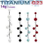 ubndpr7 titanium g23 banana w pearl balls multi pearl chain
