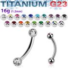 ubne2c banana ceja titanio g23 bolas joya bisel 3mm venta
