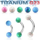 ubneop4 titanium g23 banana 16g 4mm synthetic opal balls