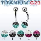 ubnfr6e titanium g23 banana w steel 6mm 2 color ferido ball