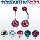 ubnfrgc titanium belly banana w 5 8mm zebra multi crystal ball