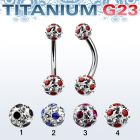 ubnfrsa titanium g23 belly banana w 5 6mm dotted ferido balls