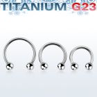 ucbb barbell circular titanio g23 bolas 4mm al por mayor