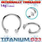 ucbcnih3 titanium g23 circular barbell 3mm cones internal