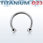 ucbe25 titanium g23 circular eyebrow barbell with 2 5mm balls