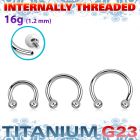 ucbeb25i titanium g23 internal circular barbell balls