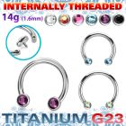 ucbfbih titanium g23 circular barbell flat crystals internal