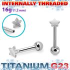 uhein1 titanium g23 internally threaded barbell 3mm flat
