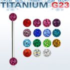 uinfr5 titanium g23 barbell w double 5mm ferido balls