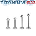 ulbb3g titanium g23 labret 14g 3mm ball