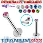 ulbics labret titanio g23 rosca interna 16g cabeza parte 2 2mm joya bisel venta