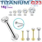 ulbpisz18 titanium g23 labret 18g threadless push pin top