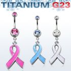 umcd501 titanium g23 banana w 5 8mm bezel jewel ribbon