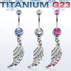 umcd568 piercing ombligo titanio g23 bolas joya bisel 5mm 8mm ala pajaro cristal 10mm distribuidor