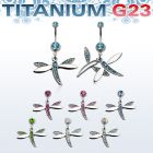 umcddgc titanium g23 belly banana with crystal dragonfly 