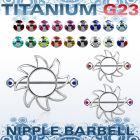 umnp103 pezonera sol barbell titanio g23 bolas multi joya 5mm venta