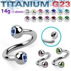 uspjb4 espiral titanio g23 bolas joya bisel 4mm al por mayor
