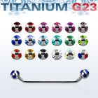 usubca titanium g23 45 surface barbell w multicrystal balls