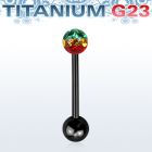 utbbfr5r barbell lengua titanio g23 anodizado bola multi cristal ferido 5mm rayas colores rasta bola titanio 5mm inferior al por mayor