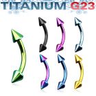 utbnecn banana ceja titanio g23 anodizado conos 3mm mayorista