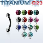 utbnfr3e banana ceja titanio g23 anodizado bolas multi cristal 3mm colores venta