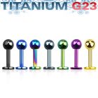 utlbb4s labret titanio g23 anodizado bola 4mm mayorista