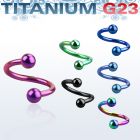 utspeb espiral ceja titanio g23 anodizado bolas 3mm 8mm al por mayor