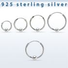 vbcr16s 925 silver ball closure earrings (1.2mm) with 3mm ball