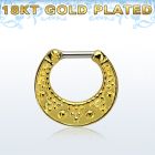 vsepfg16 septum clip plata 925 oro 18 kts barra cierre acero 316l mayorista