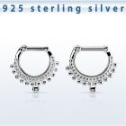 vsepm14 septum clicker plata 925 barra cierre acero 316l decorado bolas barra 14 516 6mm 8mm mayorista