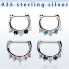 vsepqx16 septum clicker plata 925 barra cierre acero 316l 1 zirconia 4 zirconia colores alternos barra 14 516 6mm 8mm distribuidor